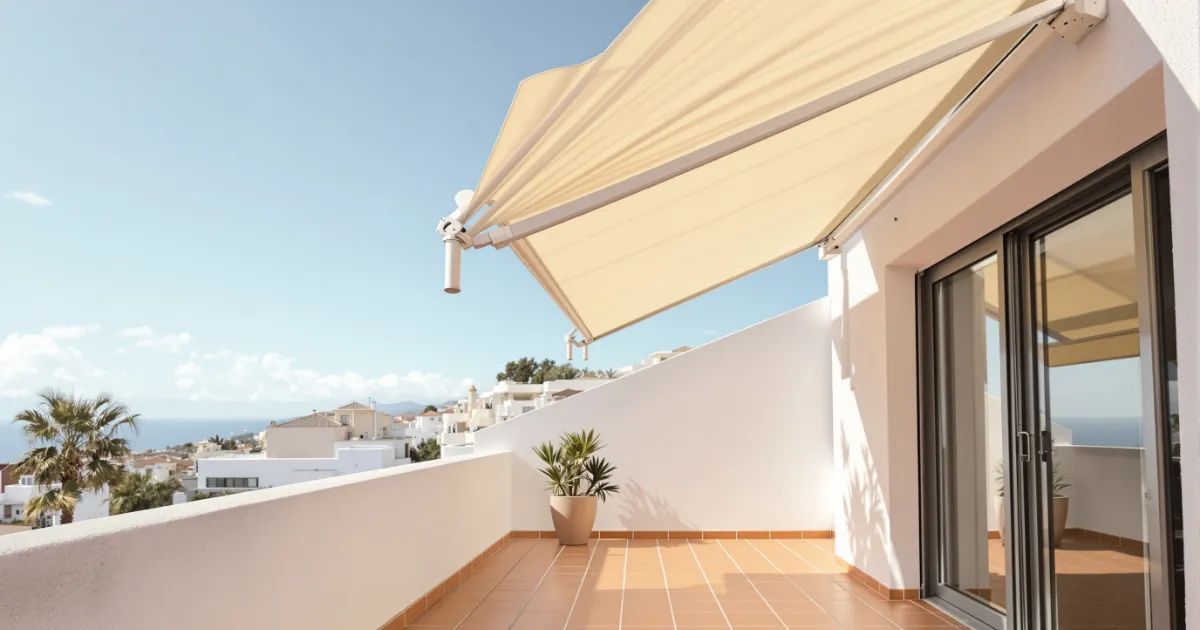Problema de recogida en toldo - Reparación Málaga Toldo que no recoge correctamente en una terraza de Málaga